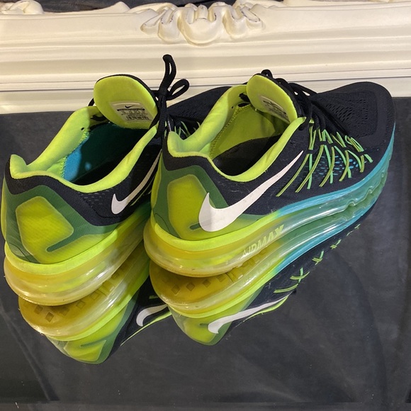 Airmax 360s fluorescent, yellow, and aqua - Picture 3 of 4